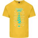 Daddy Fathers Day Tie Funny Dad Mens Cotton T-Shirt Tee Top Yellow
