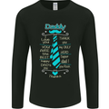 Daddy Fathers Day Tie Funny Dad Mens Long Sleeve T-Shirt Black