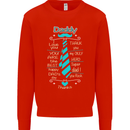 Daddy Fathers Day Tie Funny Dad Mens Sweatshirt Jumper Bright Red