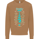 Daddy Fathers Day Tie Funny Dad Mens Sweatshirt Jumper Caramel Latte