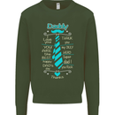 Daddy Fathers Day Tie Funny Dad Mens Sweatshirt Jumper Forest Green
