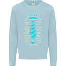 Daddy Fathers Day Tie Funny Dad Mens Sweatshirt Jumper Light Blue