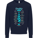 Daddy Fathers Day Tie Funny Dad Mens Sweatshirt Jumper Navy Blue