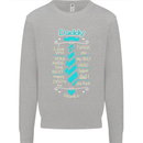 Daddy Fathers Day Tie Funny Dad Mens Sweatshirt Jumper Sports Grey