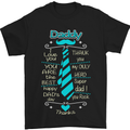 Daddy Fathers Day Tie Funny Dad Mens T-Shirt Cotton Gildan Black