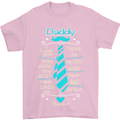 Daddy Fathers Day Tie Funny Dad Mens T-Shirt Cotton Gildan Light Pink