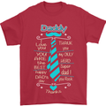 Daddy Fathers Day Tie Funny Dad Mens T-Shirt Cotton Gildan Red