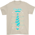 Daddy Fathers Day Tie Funny Dad Mens T-Shirt Cotton Gildan Sand