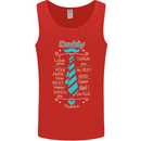 Daddy Fathers Day Tie Funny Dad Mens Vest Tank Top Red