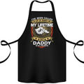 Daddy Is My Favourite Funny Fathers Day Cotton Apron 100% Organic Black