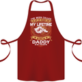 Daddy Is My Favourite Funny Fathers Day Cotton Apron 100% Organic Maroon
