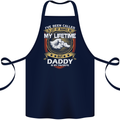 Daddy Is My Favourite Funny Fathers Day Cotton Apron 100% Organic Navy Blue