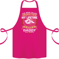 Daddy Is My Favourite Funny Fathers Day Cotton Apron 100% Organic Pink
