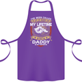 Daddy Is My Favourite Funny Fathers Day Cotton Apron 100% Organic Purple