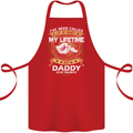 Daddy Is My Favourite Funny Fathers Day Cotton Apron 100% Organic Red