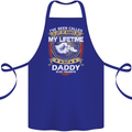 Daddy Is My Favourite Funny Fathers Day Cotton Apron 100% Organic Royal Blue