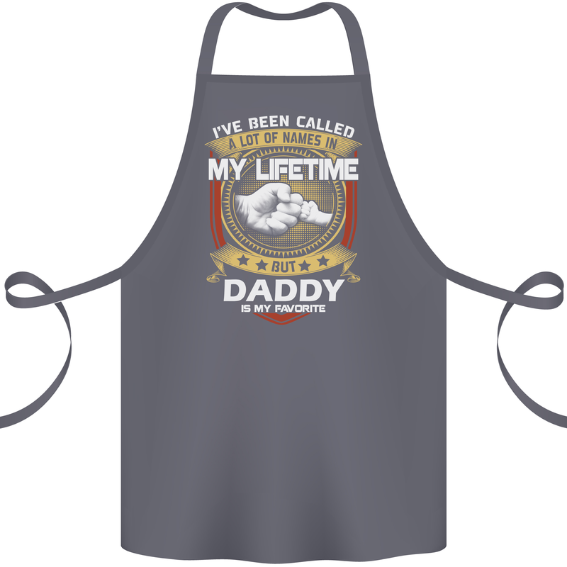 Daddy Is My Favourite Funny Fathers Day Cotton Apron 100% Organic Steel