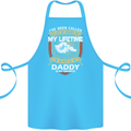 Daddy Is My Favourite Funny Fathers Day Cotton Apron 100% Organic Turquoise