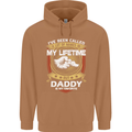 Daddy Is My Favourite Funny Fathers Day Mens 80% Cotton Hoodie Caramel Latte