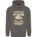 Daddy Is My Favourite Funny Fathers Day Mens 80% Cotton Hoodie Charcoal