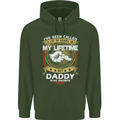 Daddy Is My Favourite Funny Fathers Day Mens 80% Cotton Hoodie Forest Green