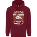 Daddy Is My Favourite Funny Fathers Day Mens 80% Cotton Hoodie Maroon