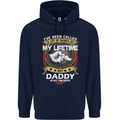 Daddy Is My Favourite Funny Fathers Day Mens 80% Cotton Hoodie Navy Blue