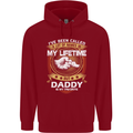 Daddy Is My Favourite Funny Fathers Day Mens 80% Cotton Hoodie Red