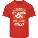 Daddy Is My Favourite Funny Fathers Day Mens Cotton T-Shirt Tee Top Red