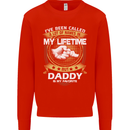 Daddy Is My Favourite Funny Fathers Day Mens Sweatshirt Jumper Bright Red