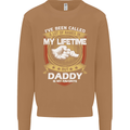 Daddy Is My Favourite Funny Fathers Day Mens Sweatshirt Jumper Caramel Latte