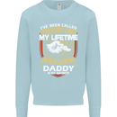Daddy Is My Favourite Funny Fathers Day Mens Sweatshirt Jumper Light Blue