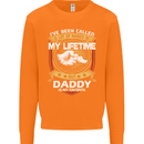 Daddy Is My Favourite Funny Fathers Day Mens Sweatshirt Jumper Orange
