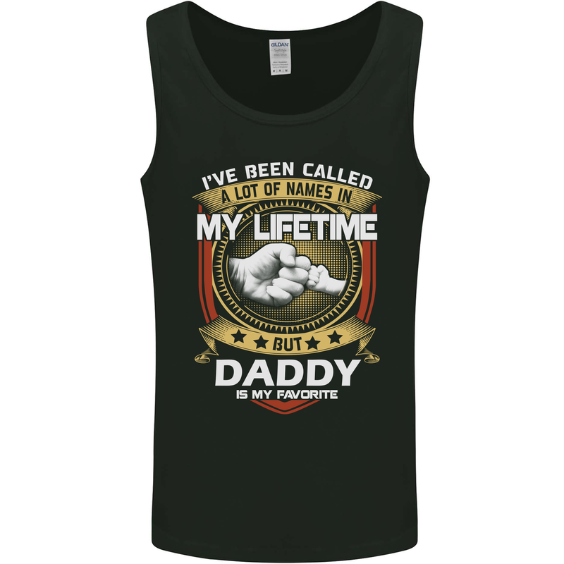 Daddy Is My Favourite Funny Fathers Day Mens Vest Tank Top Black