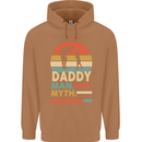 Daddy Man Myth Legend Funny Fathers Day Mens 80% Cotton Hoodie Caramel Latte