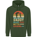 Daddy Man Myth Legend Funny Fathers Day Mens 80% Cotton Hoodie Forest Green