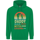 Daddy Man Myth Legend Funny Fathers Day Mens 80% Cotton Hoodie Irish Green