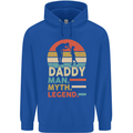 Daddy Man Myth Legend Funny Fathers Day Mens 80% Cotton Hoodie Royal Blue