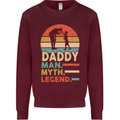 Daddy Man Myth Legend Funny Fathers Day Mens Sweatshirt Jumper Maroon