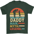 Daddy Man Myth Legend Funny Fathers Day Mens T-Shirt Cotton Gildan Forest Green