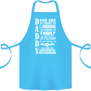 Daddy My Favourite Superhero Father's Day Cotton Apron 100% Organic Turquoise