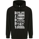 Daddy My Favourite Superhero Father's Day Mens 80% Cotton Hoodie Black