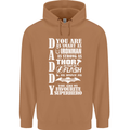 Daddy My Favourite Superhero Father's Day Mens 80% Cotton Hoodie Caramel Latte