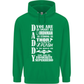 Daddy My Favourite Superhero Father's Day Mens 80% Cotton Hoodie Irish Green