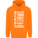 Daddy My Favourite Superhero Father's Day Mens 80% Cotton Hoodie Orange