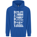 Daddy My Favourite Superhero Father's Day Mens 80% Cotton Hoodie Royal Blue