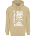 Daddy My Favourite Superhero Father's Day Mens 80% Cotton Hoodie Sand