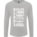 Daddy My Favourite Superhero Father's Day Mens Long Sleeve T-Shirt Sports Grey
