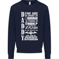Daddy My Favourite Superhero Father's Day Mens Sweatshirt Jumper Navy Blue