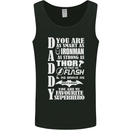 Daddy My Favourite Superhero Father's Day Mens Vest Tank Top Black